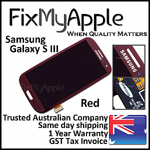 [Refurbished] Samsung Galaxy S3 i9300 LCD Touch Screen Digitizer Assembly - Red (With Adhesive)